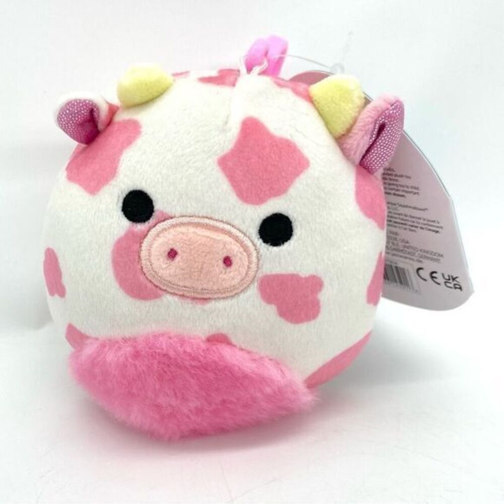 Squishmallow Evangelica The Cow Valentine 2023 Clip Plush New